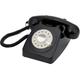 GPO 746 Rotary Corded Phone - Black