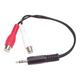 StarTech.com 6in Stereo Audio Y-Cable - 3.5mm Male to 2x RCA Female - Headphone Jack to RCA - Computer / MP3 to Stereo 1x Mini-Jack 2x RCA (MUMFRCA) - audio cable - 15.24 cm