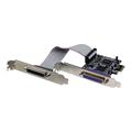 StarTech.com 2 Port PCI Express / PCI-e Parallel Adapter Card - IEEE 1284 with LP Bracket - 2x DB25 (F) PCIE Parallel Port Card (PEX2PECP2) - parallel adapter - PCIe - IEEE 1284 x 2