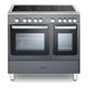 KENWOOD CK418SL 90 cm Electric Ceramic Range Cooker - Slate Grey & Chrome