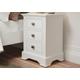 Tilly White 3Draw Large Bedside Cabinet