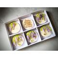 Personalised Hand Iced Wisteria Biscuit Box, Gift -Vegan Available