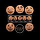 20 X Pumpkin Faces Cocktail Umbrellas Halloween Drink Umbrella Handmade New Dessert Cake Topper Cupcake Tiki Tropical Party Paper Parasol