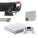 Sony PlayStation 4 Pro Glacier 1TB Gaming Consol White with BOLT AXTION Bundle Like New