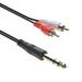 Cable Central LLC (10 Pack) 6Ft 1/4 Stereo Plug to 2 x RCA Plug - 6 Feet