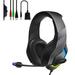 GoldenPlayer LED Gaming Headset with Mic for PS4 PS5 Xbox One headsets Professional Gaming Headphones for PC Laptop (2022 Version)