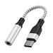 Universal Usb C Plug&Play Universal Adapter Headphone Jack Audio Cable Type C to 3.5mm WHITE