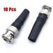 10Pcs Bnc Male Connector For Twist-On Coaxial Rg59 Cable CCTV Solderless plu AL