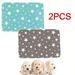 2PCS Reusable Puppy Training Pads Washable Dog Pet Training Pee Pads Super Absorbency Puppy Rabbit Wee Whelping Pad for Indoor Outdoor Car Travel (50x70cm)(Green&Gray)