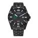 Men's Dartmouth Big Green Citizen Quartz Black-Tone Stainless Steel Watch