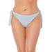 Plus Size Women's Elite Bikini Bottom by Swimsuits For All in Ribbed Light Blue (Size 12)