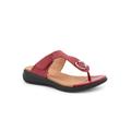 Wide Width Women's Talara Sandal by SoftWalk in Dark Red (Size 10 W)