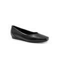 Extra Wide Width Women's Vellore Ballerina Flat by SoftWalk in Black (Size 7 1/2 WW)