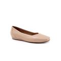 Extra Wide Width Women's Vellore Ballerina Flat by SoftWalk in Nude (Size 10 WW)