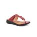 Extra Wide Width Women's Talara Sandal by SoftWalk in Dark Red (Size 8 1/2 WW)