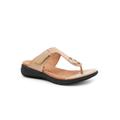 Wide Width Women's Talara Sandal by SoftWalk in Beige (Size 9 1/2 W)