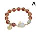 Chinese Style Rabbit Beads Bracelet Adjustable Bangle Women New Year Party Gift V2S9