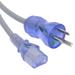 Cable Central LLC (5 Pack) 6Ft Hospital Grade Power Cord 5-15P to C13 SJT 16/3 Clear Blue - 6 Feet