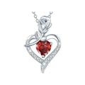 Kayannuo Necklaces for Women Back to School Clearance Ladies Fashion Rose Love Heart Diamond Pendant Necklace Mother S Day Gift Jewelry Birthday Gifts for Women