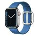 Lengthen Leather Modern Buckle Watch Bands Compatible with Apple watch 45mm 41mm 49mm Smooth Soft Strap Wristbands for iWatch series 8 7 SE Ultra 6 5 4 3