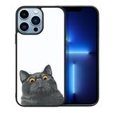 FINCIBO Soft Rubber Protector Cover Case for Apple iPhone 13 Pro Max 6.7 2021 (NOT FIT Apple iPhone 13 mini 5.4 2021/iPhone 13 Pro 6.1 2021/iPhone 13 6.1 2021) Black Bombay Kitten Cat