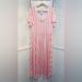 Lularoe Dresses | New Plus Size 3x Lularoe, Riley, Midi Dress | Color: Pink/White | Size: 3x