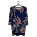 Lularoe Dresses | Lularoe Women's Plus Size Long Sleeve Navy Blue Floral Sheath Dress Size 2xl | Color: Blue | Size: 2xl