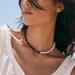 Free People Jewelry | Free People For All Time Choker Necklace | Color: Black/White | Size: Os