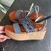 Jessica Simpson Shoes | Jessica Simpson Callri Blue Wedge Sandals Size 8.5 | Color: Blue | Size: 8.5