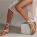 Anthropologie Shoes | Anthropologie Pilcro Harness Tie-Up Sandals Pilcro | Color: Tan/White | Size: 9