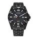 Men's Kent State Golden Flashes Citizen Quartz Black-Tone Stainless Steel Watch