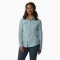 Dickies Women's Cooling Roll-Tab Work Shirt - Clear Blue Size M (SLF405)