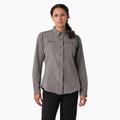 Dickies Women's Cooling Roll-Tab Work Shirt - Graphite Gray Size L (SLF405)