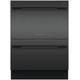 Fisher & Paykel Double DishDrawer™ DD60DDFHB9 Semi Integrated Standard Dishwasher - Black Steel Control Panel with Fixed Door Fixing Kit - E Rated, Black