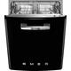 Smeg DIFABBL Fully Integrated Standard Dishwasher - Black Control Panel with Fixed Door Fixing Kit - B Rated, Black
