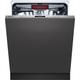 NEFF N50 S195HCX26G Wifi Connected Fully Integrated Standard Dishwasher - Stainless Steel Control Panel with Sliding Door Fixing Kit - D Rated, Stainless Steel
