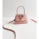 Public Desire Pale Pink Satin Heart Cross Body Bag New Look