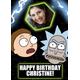 Moonpig Rick And Morty Funny Faces Cartoon Photo Upload Birthday Card From Adult Swim, Large