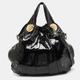 Gucci Black Patent Leather Large Hysteria Hobo, Black