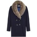 Anastasia - Fur Collar Women Winter Coat women's Coat in Blue. Sizes available:UK 10,UK 12,UK 14,UK 16,UK 18,UK 8