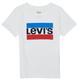 Levis SPORTSWEAR LOGO TEE boys's Children's T shirt in White. Sizes available:10 years,12 years,14 years