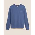 M&S Mens Personalised Mens Waffle Lounge Sweatshirt - Dark Airforce, Dark Airforce