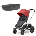 Quinny Hubb Stroller & Quinny Hux Carrycot - Red/Graphite
