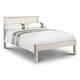 Julian Bowen Barcelona Bed / Stone White / Double, Low Foot End