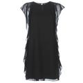 Lauren Ralph Lauren RUFFLED GEORGETTE DRESS women's Dress in Black. Sizes available:US 2,US 4