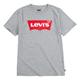 Levis BATWING TEE boys's Children's T shirt in Grey. Sizes available:10 years,12 years,14 years