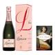 Lanson Le Rosé Label Champagne 75Cl & Love Poems Gift Set Alcohol