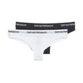 Emporio Armani CC317-PACK DE 2 women's Knickers/panties in Black. Sizes available:EU S,EU M,EU L,EU XL,EU XS