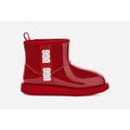 UGG® Classic Clear Mini Boot for Women in Red, Size 6, Faux Fur