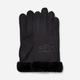 UGG® Sheepskin Embroidered Glove for Women in Black, Size Small, Shearling